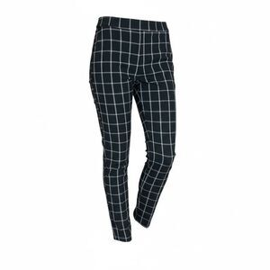 Jules & Leopold NWOT Windowpane Elastic Waist Trouser Pants Black White Small